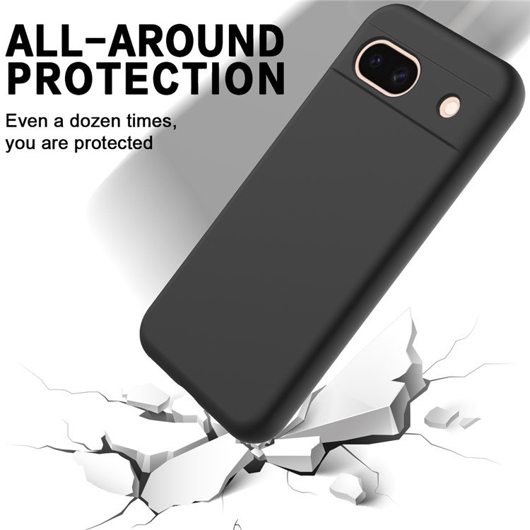 Bagside af Google Pixel 8a sort silikonecover