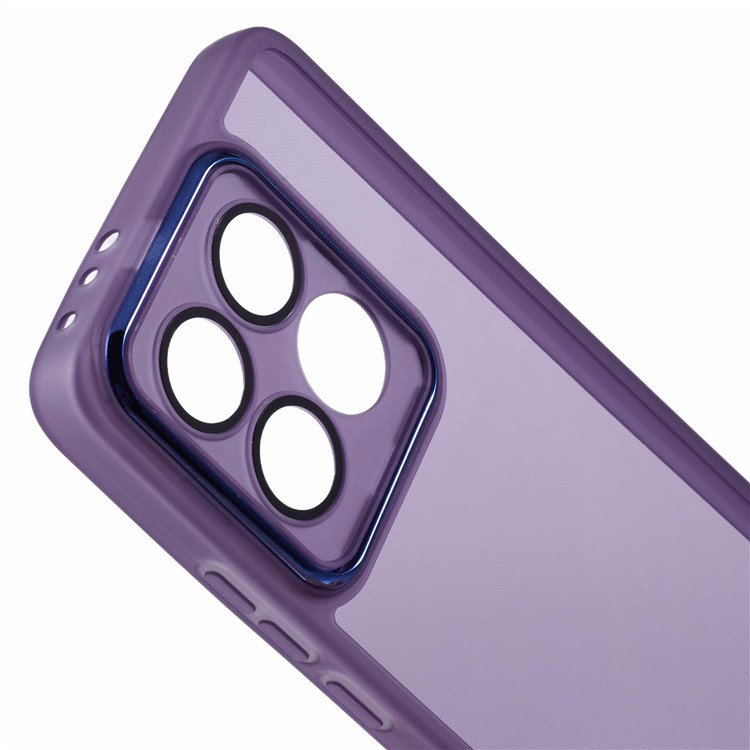 Toppen af transparent lilla mobilcover til Xiaomi 14T