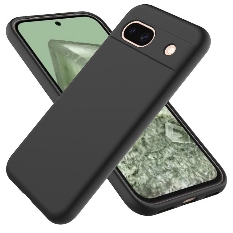 Sort silikonecover på Google Pixel 8a