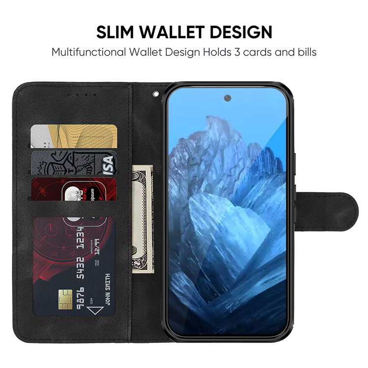 Indvendig visning af Google Pixel 8 Pro Lædercover med kontantlomme og kortholdere