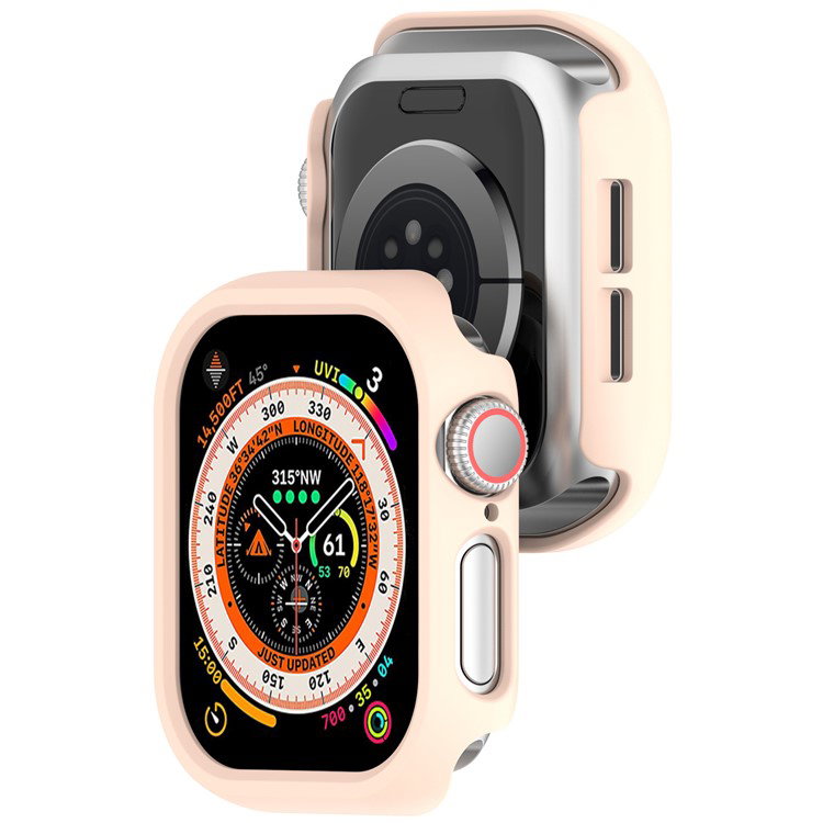Let og holdbart pink beskyttelsescover til Apple Watch Series 10 42mm