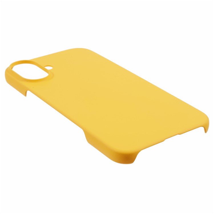 Nærbillede af hævede kanter på gul iPhone 16 Plus Cover