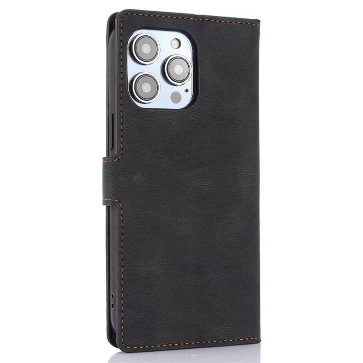 Sort iPhone 16 Pro Max lædercover med håndledsrem