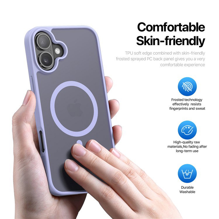 Blød TPU kant på iPhone 16 cover