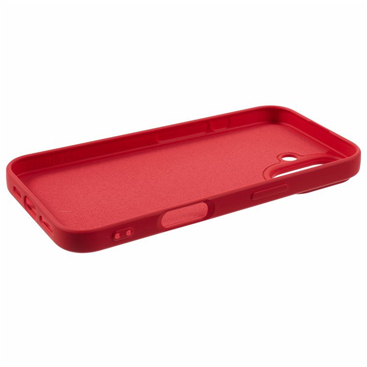 Rød TPU cover på iPhone 16 Plus set forfra