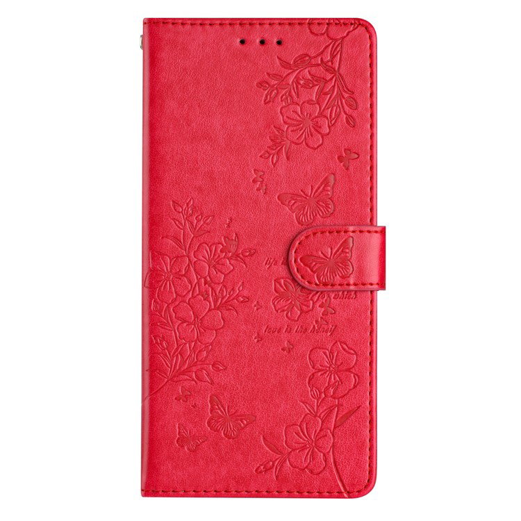 Detaljeret syning på iPhone 16 etui i rød PU læder