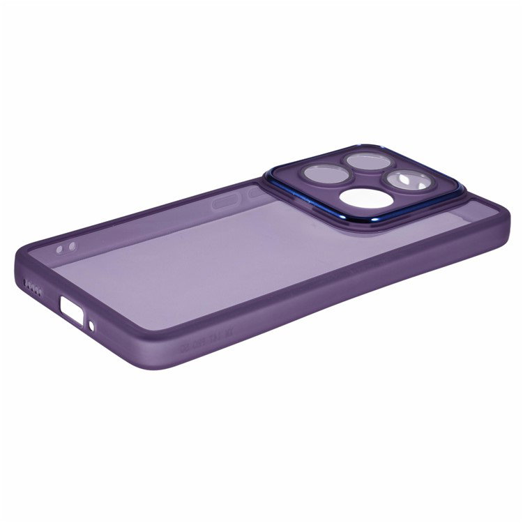 Højre side af transparent lilla mobilcover til Xiaomi 14T