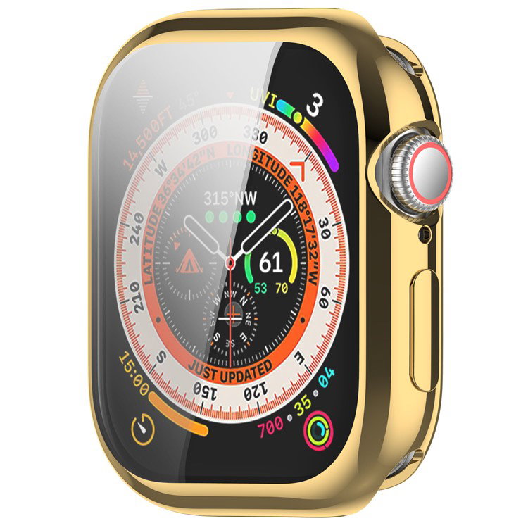 Skinnende metalfinish på guld beskyttelsescover til Apple Watch