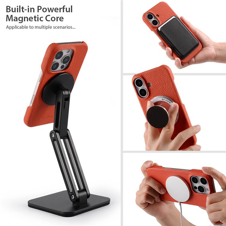 Blødt greb med iPhone 16 Pro Max lædercover