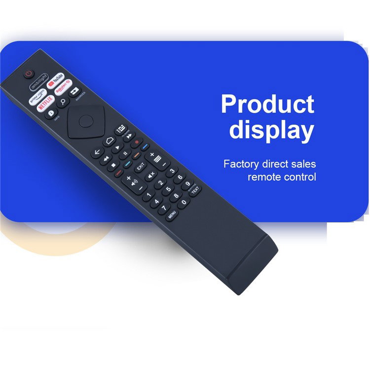 Fjernbetjening til Philips TV i hånden