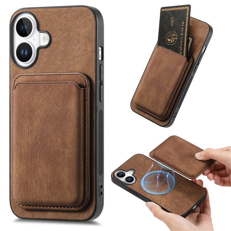 Bagsiden af iPhone 16 cover med kortholder