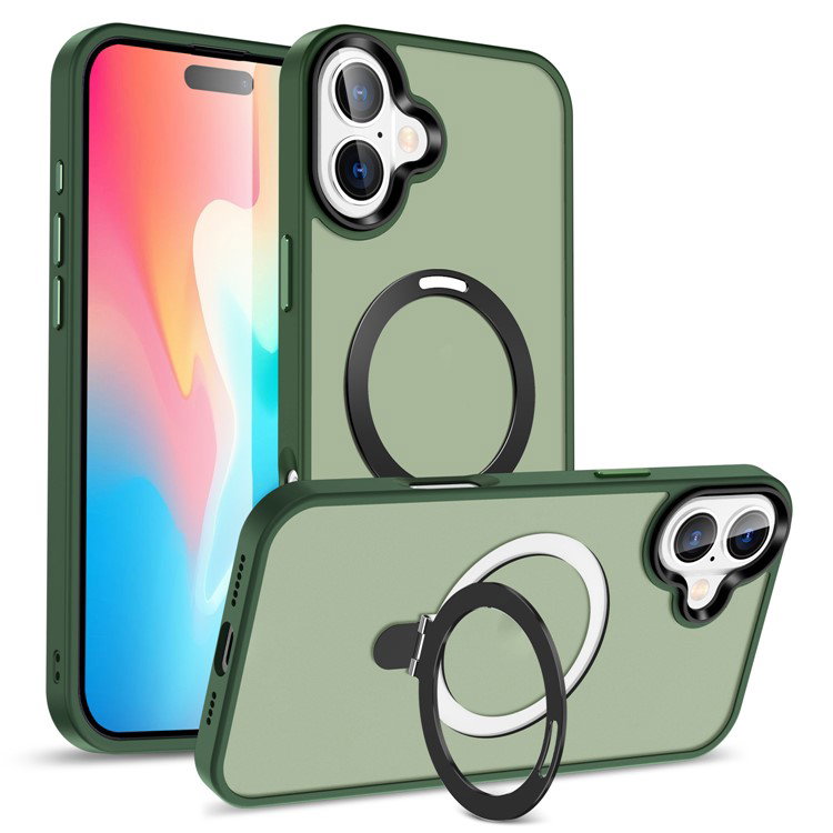 Grøn iPhone 16 cover bagfra