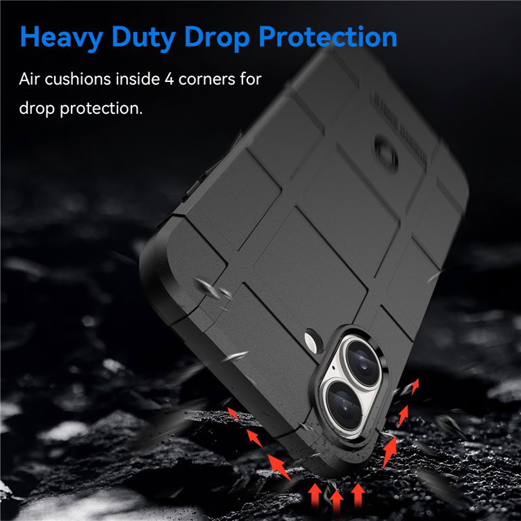 Sort iPhone 16 Plus cover beskytter kameraet