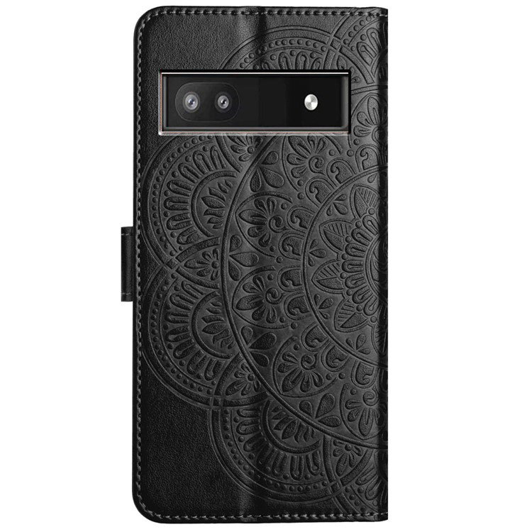 Google Pixel 8a Læder Etui med Mandalamønster - Plads til pengesedler