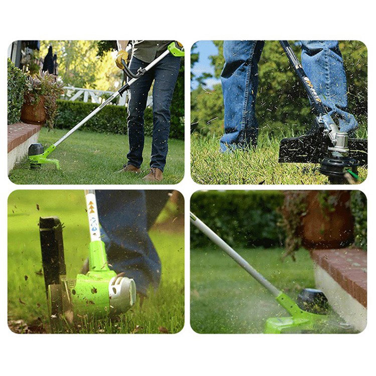 Sammenligning af spole- og dækselmål for Greenworks