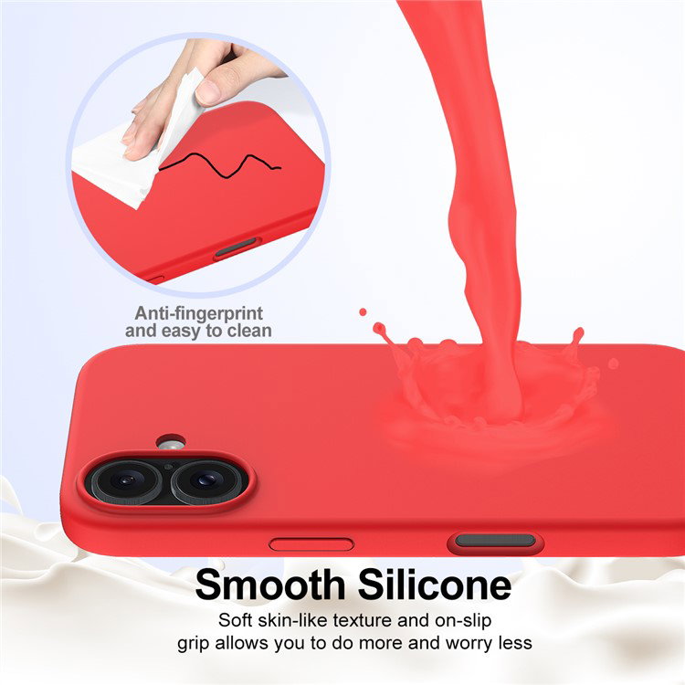 Nærbillede af iPhone 16 Plus cover materiale