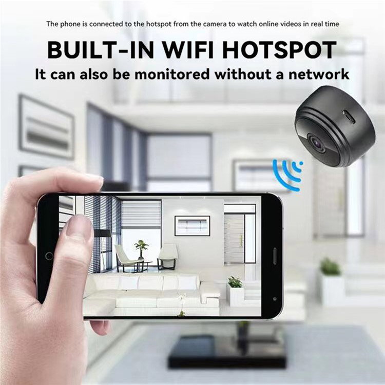 Mini WiFi kamera bagside