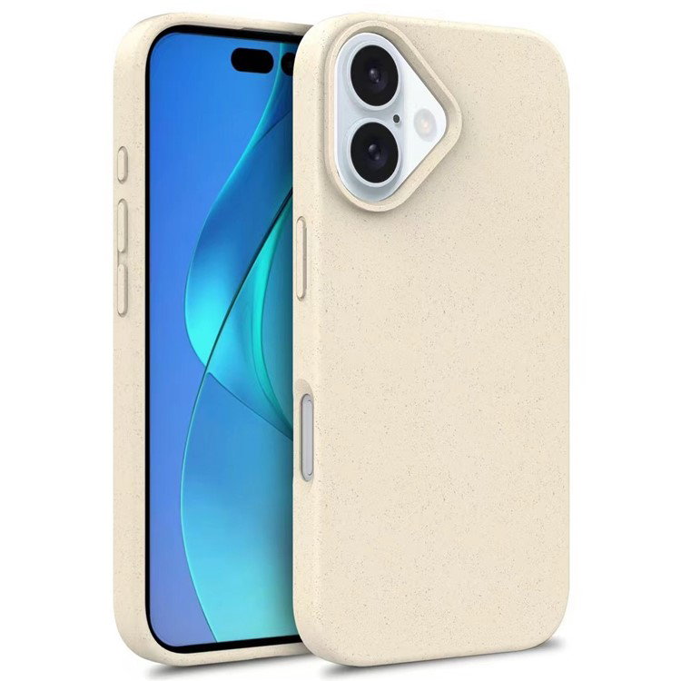 Biologisk nedbrydeligt cover til iPhone 16 set bagfra
