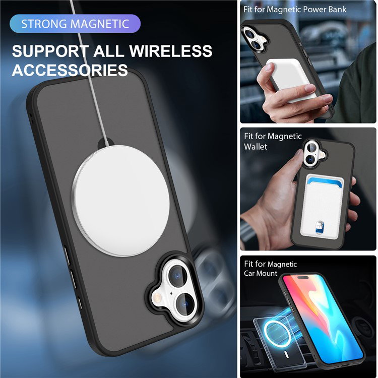 Forhøjet kant omkring kamera på iPhone 16 cover