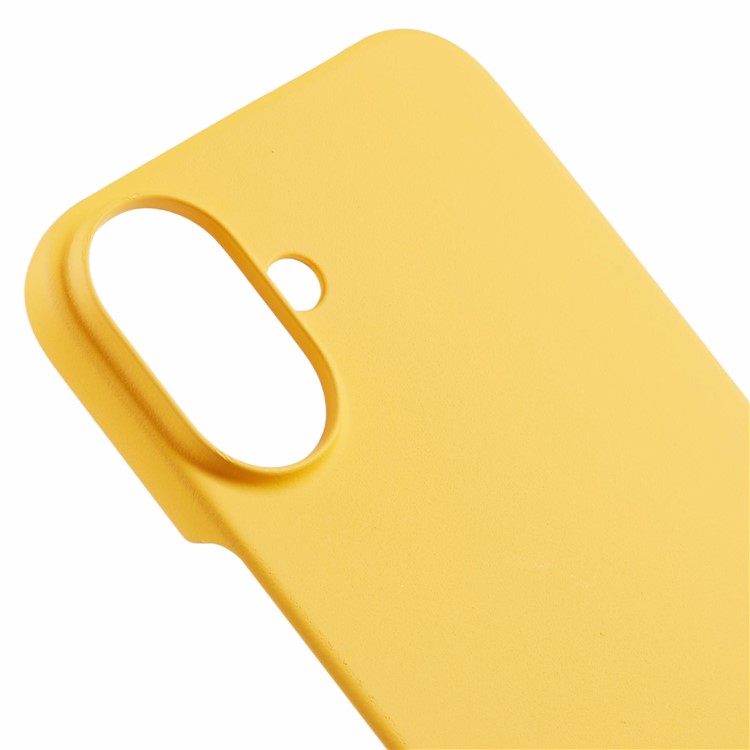 Gul iPhone 16 Plus Cover ved siden af telefon