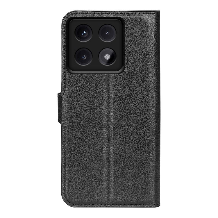 Stilfuldt sort læderpung cover til Xiaomi 14T