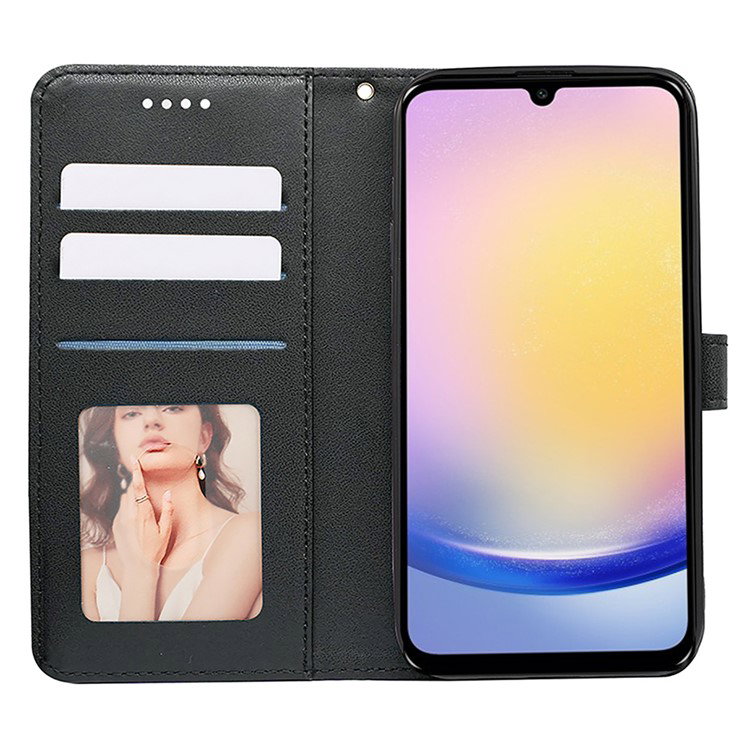 Samsung Galaxy A25 5G læder flipcover med åbnet forside