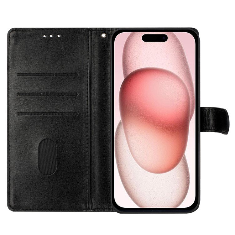 Bagside af sort iPhone 16 Pung Etui