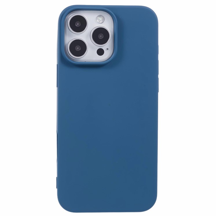 Gummibelagt overflade på blåt iPhone 16 Pro cover