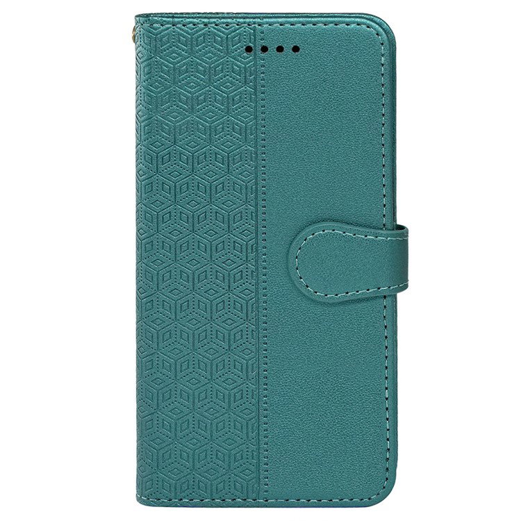 Grønt læder flipcover til Samsung Galaxy A25 5G med telefon indeni