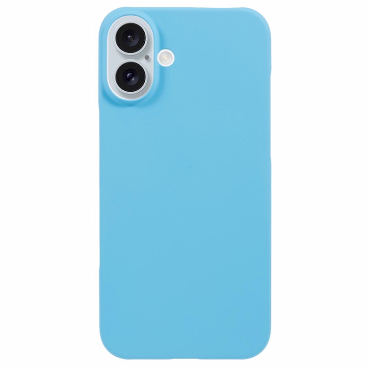 Mat himmelblå iPhone 16 Plus cover set bagfra