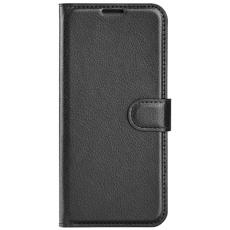 Sort iPhone 16 Pro læderpung cover lukket