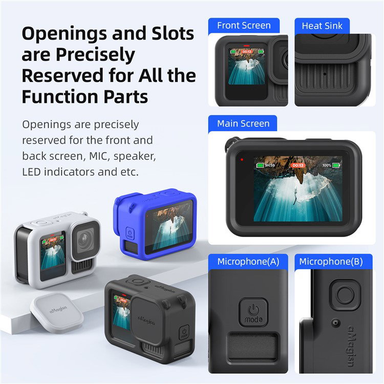 GoPro Hero 13 beskyttelsescover i sort