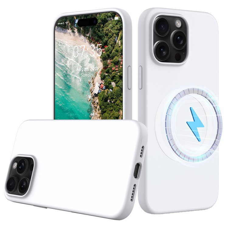 Flydende silikone cover til iPhone 16 Pro Max