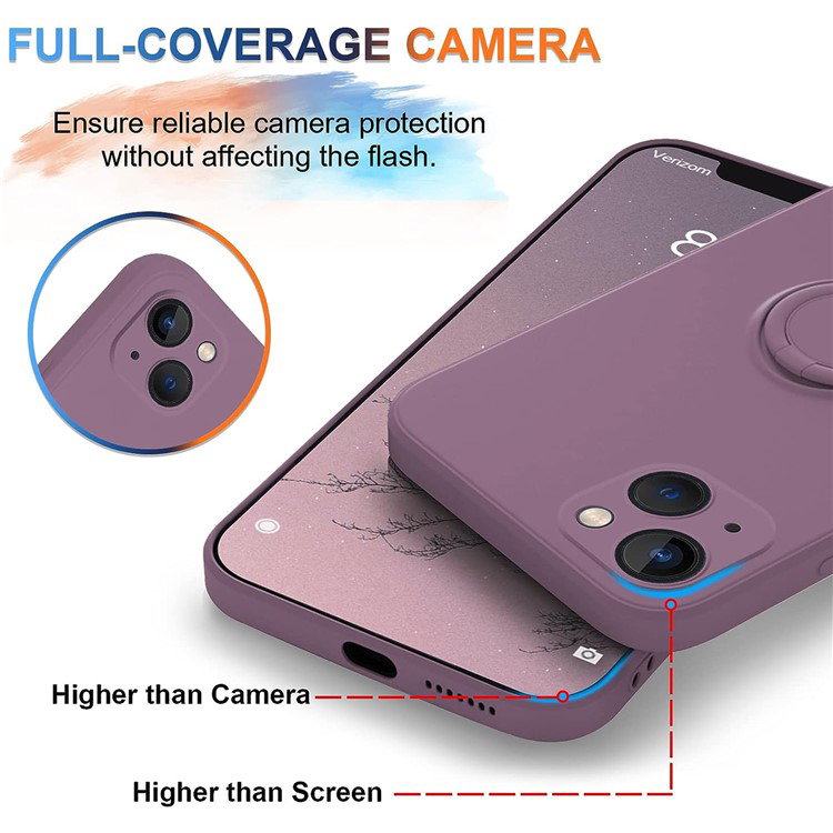 Håndledsrem på lilla iPhone 15 cover