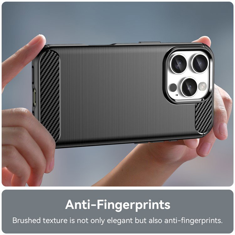 Sort TPU-cover beskytter iPhone 16 Pro mod ridser
