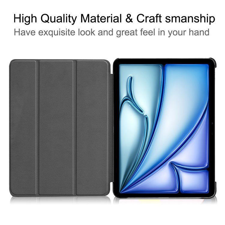 Gråt iPad Air 13 (2024) cover tre-fold stand