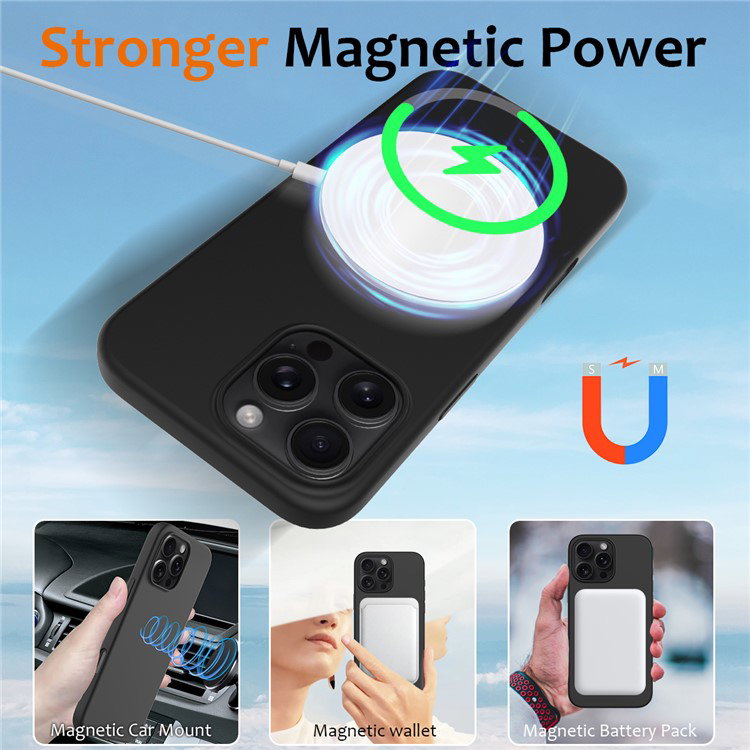MagSafe kompatibelt iPhone 16 Pro cover i sort
