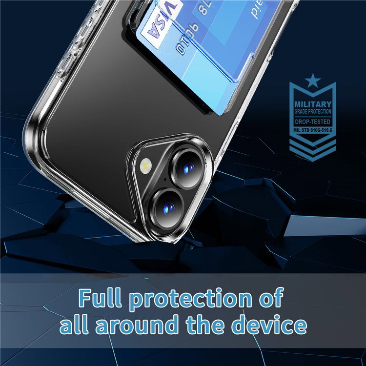 Gennemsigtigt iPhone 16 Plus cover set forfra
