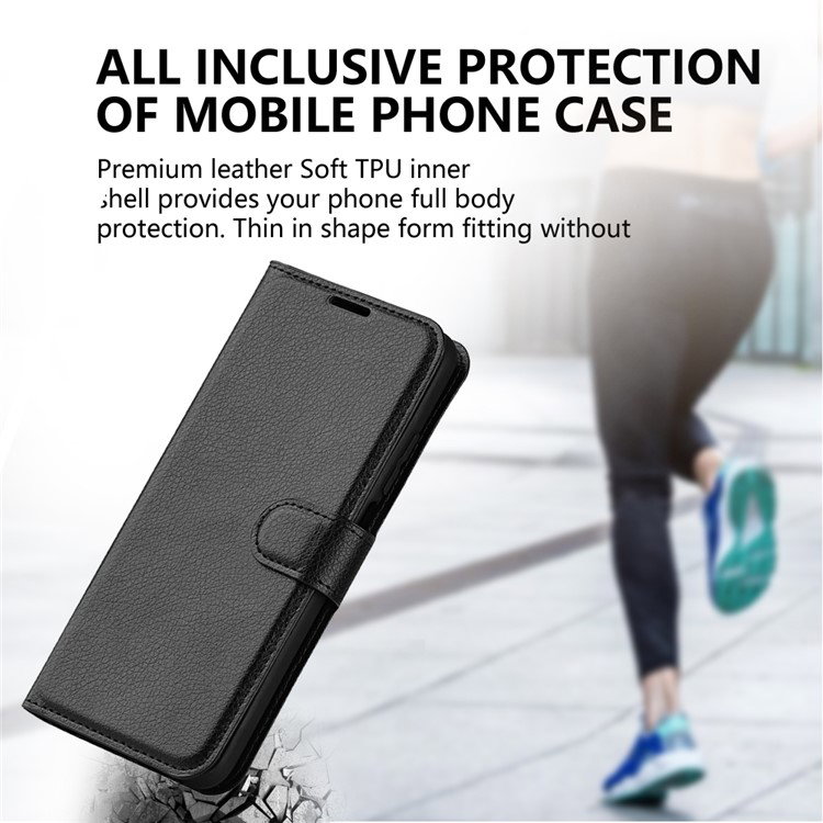 Xiaomi 14T telefon i sort lædercover