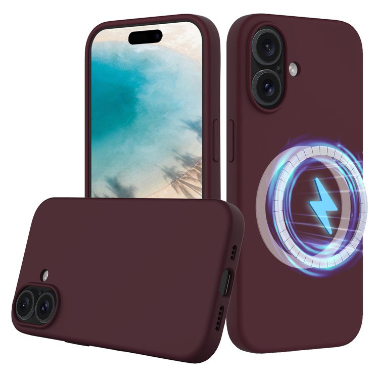 Flydende silikonecover til iPhone 16 Plus