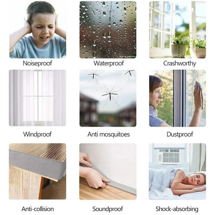 Hvid tætningsliste til dør