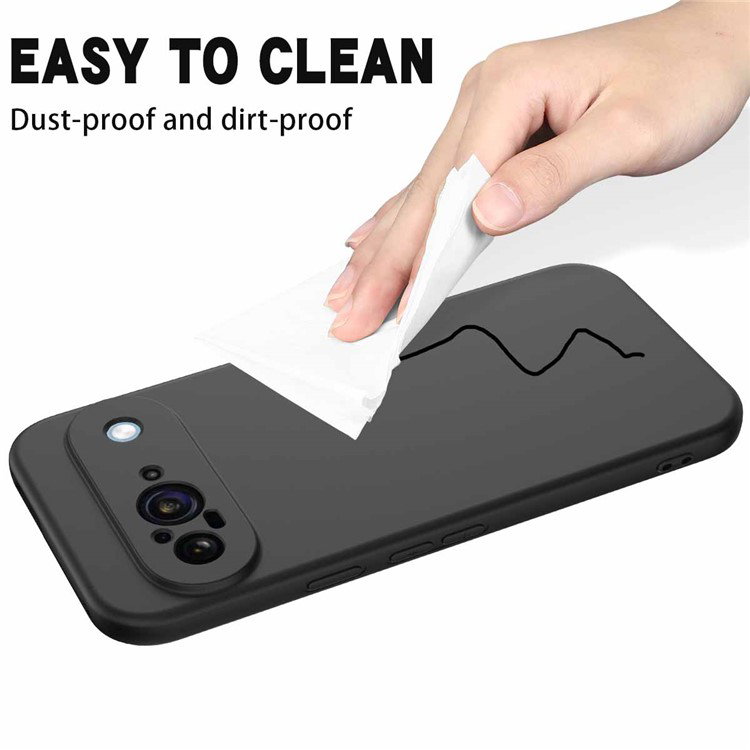 Google Pixel 9 Cover sort håndrem vist i brug