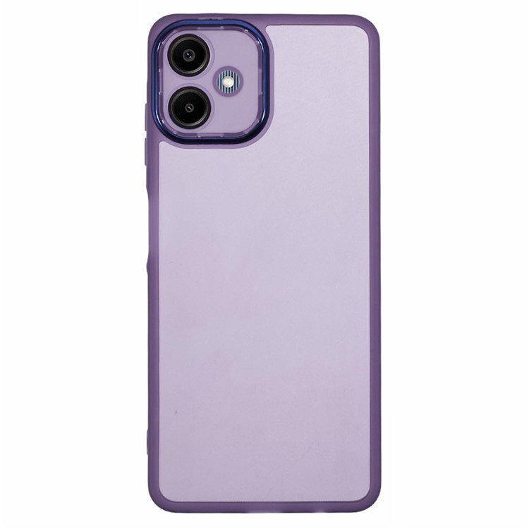 Gennemsigtigt lilla Samsung Galaxy A06 cover bagfra