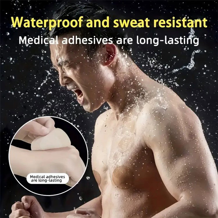 Nærbillede af engangs nipple covers materiale