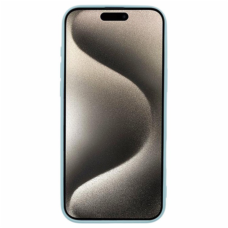  iPhone 16 Pro beskyttelsescover babyblå sideprofil