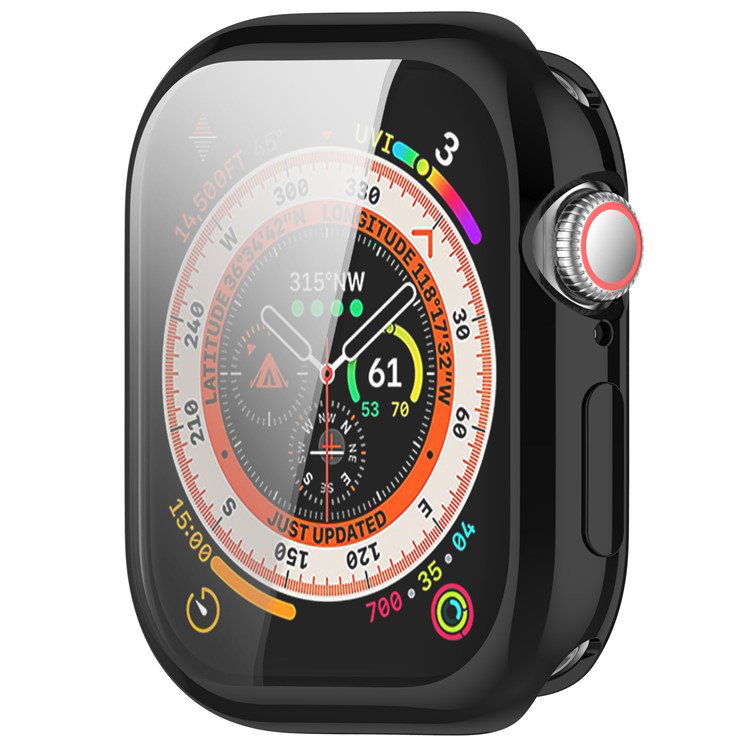 Skinnende overflade på sort TPU beskyttelsescover til Apple Watch 42mm