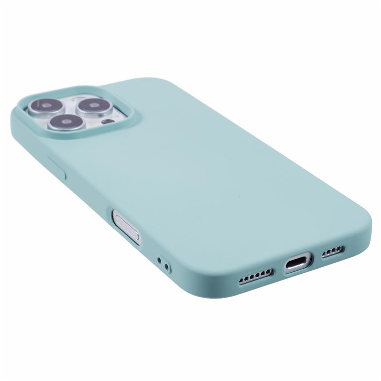  iPhone 16 Pro beskyttelsescover babyblå gummibelagt overflade