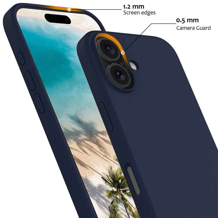 Stødabsorberende mørkeblå iPhone cover