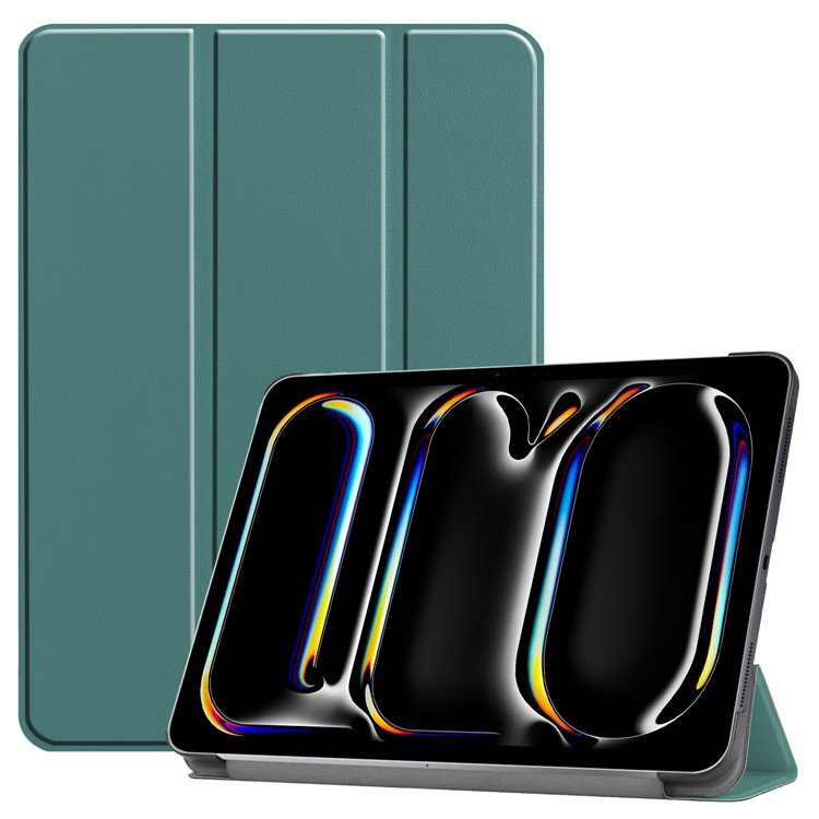 Sortgrønt iPad Pro 13 (2024) cover bagside