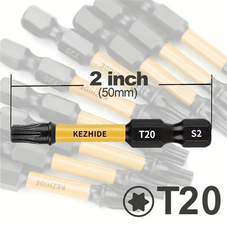 Torx T20 bit passer til 6,35mm interface
